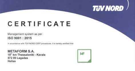 Erlangung des Zertifikats ISO 9001:2015