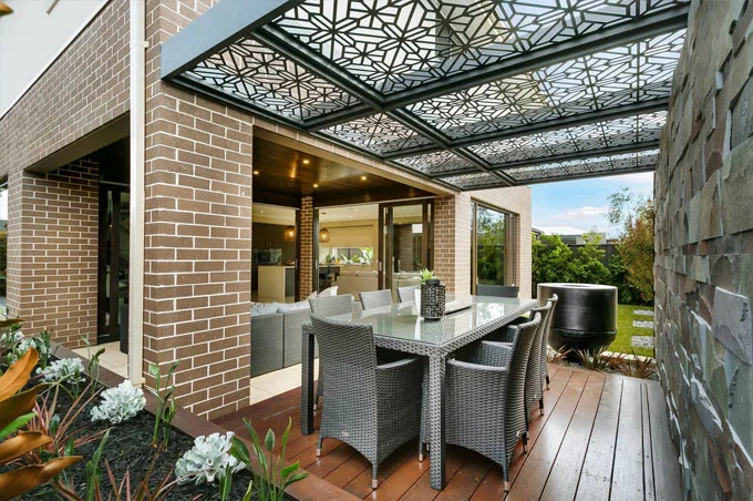 Laser-cut Metal Pergola