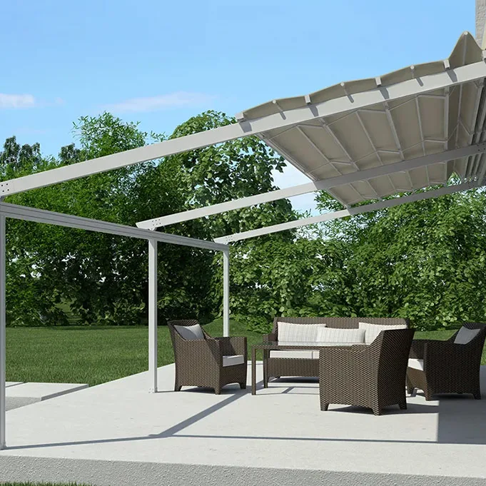 pergola se mpalkoni monokatoikias metaform Μινιμαλιστική πέργκολα MetaForm σε σύγχρονη κατοικία με πτυσσόμενο σύστημα σκίασης